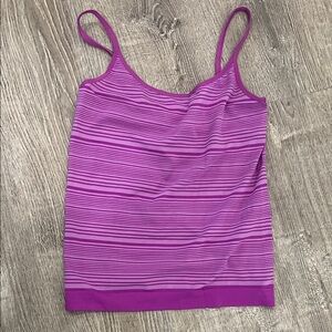 Ideology Purple Striped Spaghetti Strap Camisole
